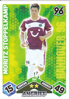 Moritz Stoppelkamp Hannover 96 2010/11 Topps MA Bundesliga #104